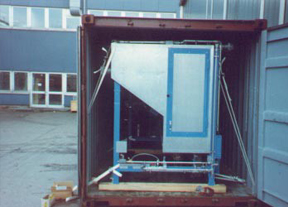 Tying down equipment /machinery in containers